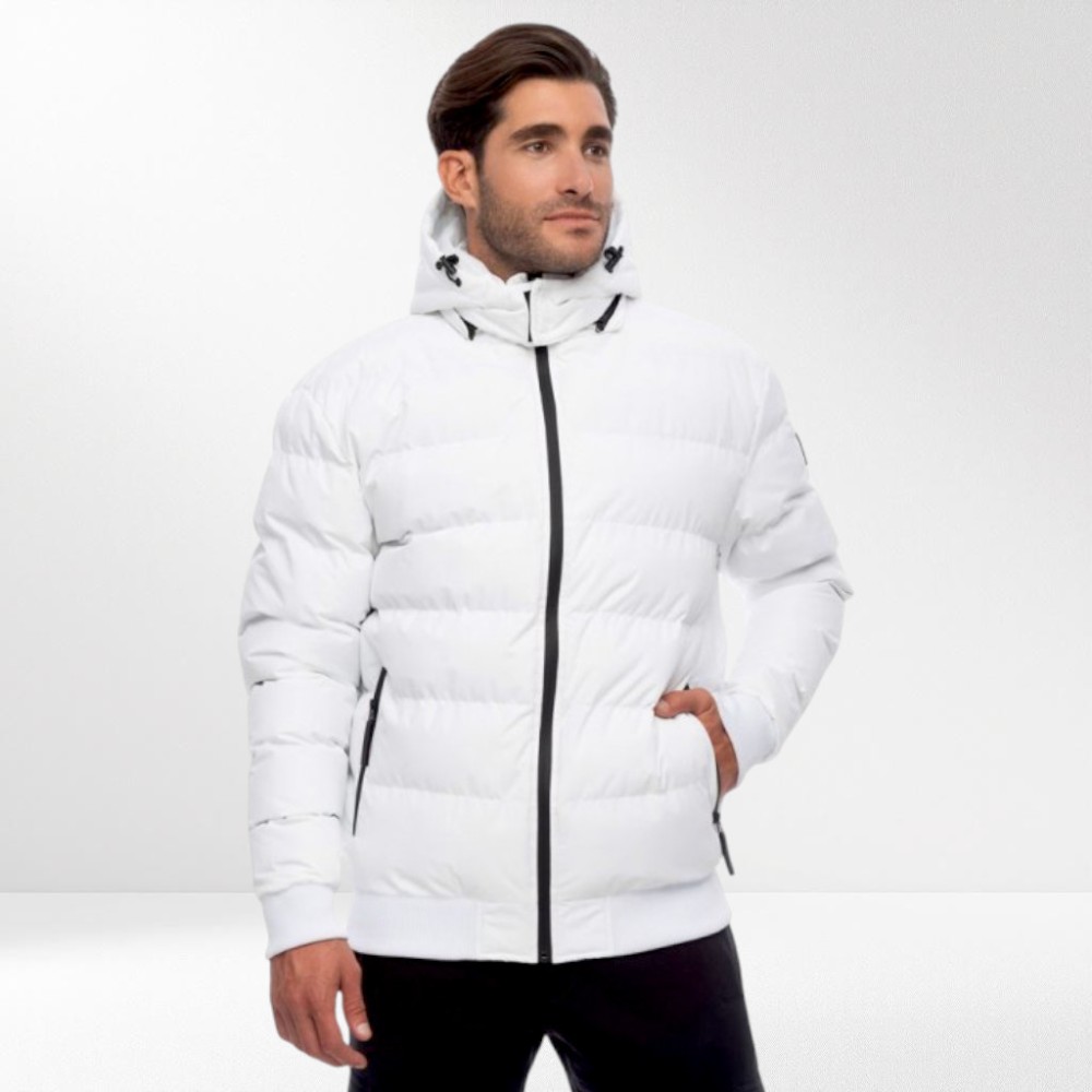Ανδρικό Μπουφάν Be:Nation Bomber Jacket With Detachable Hood 08302302 (White)