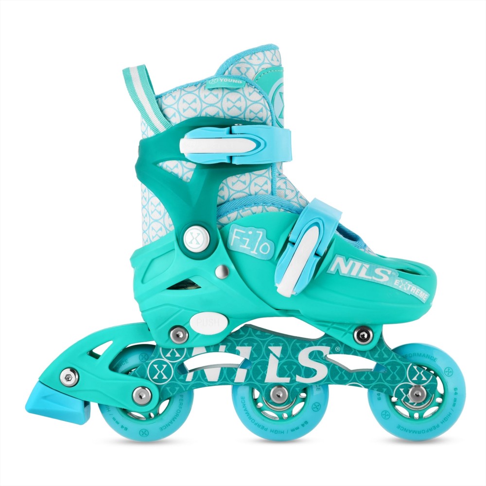 Αυξομειούμενα Πατίνια Roller Nils Extreme NA13102 Filo Τιρκουάζ (Size 26-29)