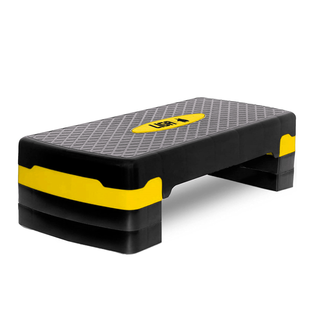 Στέπ Αεροβικής 3 Θέσεων (Κίτρινο) Liga Sport Aerobic Stepper