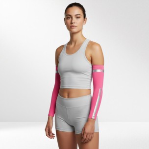 Ελαστική Περιαγκωνίδα Μανίκι Spalding Compression Sleeve With Reflective (Pink)