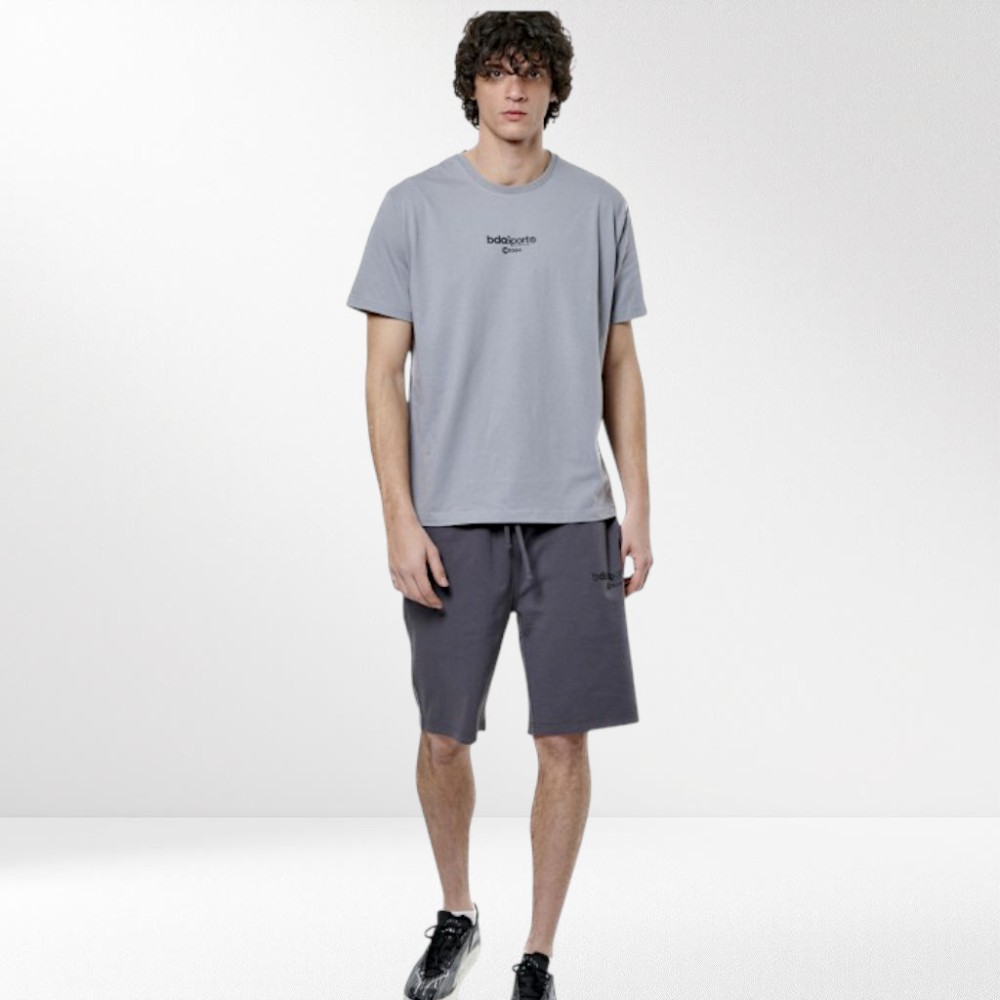 Ανδρική Κλασική Βερμούδα Body Action Μen's Essentials Jersey Shorts 033517-01 (Pearl Grey)