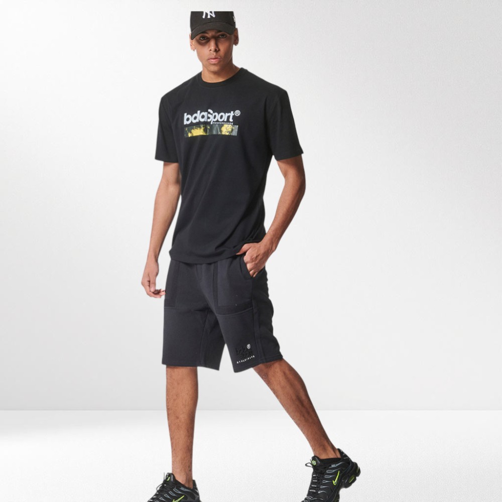 Ανδρική Βερμούδα Body Action Men's Athletic Shorts With Embroidery 033421-01 Black