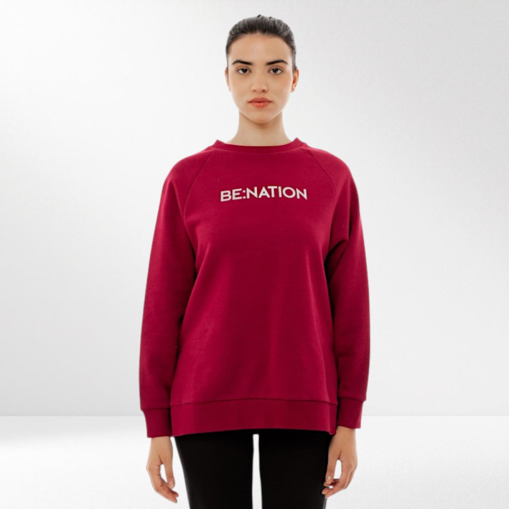 Γυναικείο Φούτερ Be:Nation Reflective Crew Neck 06102301 (Bordeaux)