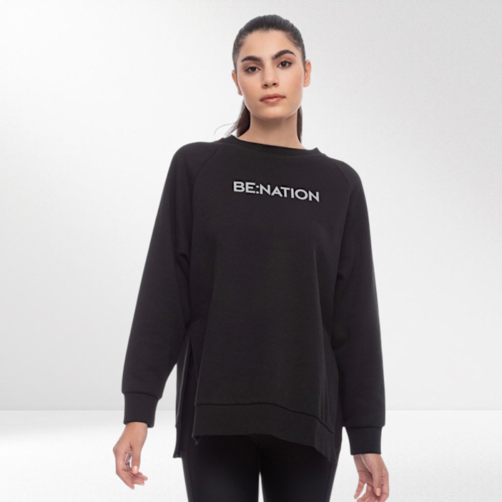 Γυναικείο Φούτερ Be Nation Reflective Crew Neck Black  06102301-01