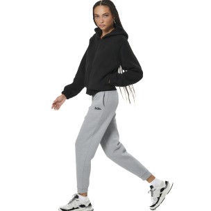 Γυναικείο Παντελόνι Φόρμας Body Action Women's Fleece Skinny Joggers 021534-01(Silver Grey)
