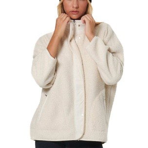 Γυναικεία Ζακέτα Body Action Oversize Boucle-Fleece Jacket Pristine 071530-05 Ecru