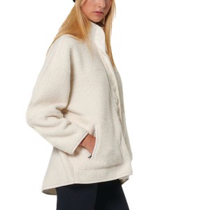 Γυναικεία Ζακέτα Body Action Oversize Boucle-Fleece Jacket Pristine 071530-05 Ecru