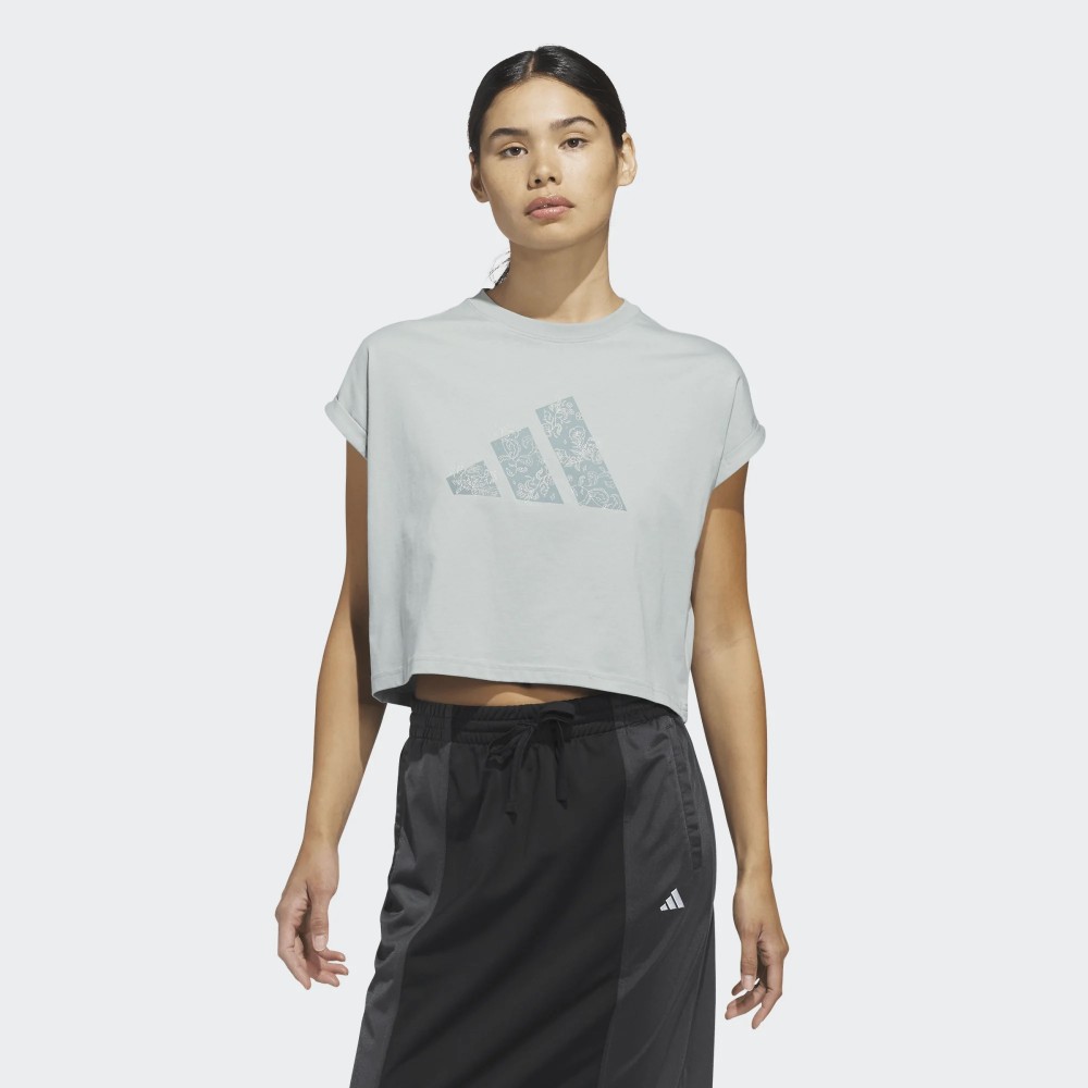 Γυναικείο T-Shirt Adidas Western Florals Big Logo Graphic T-Shirt KA9954