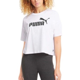 Γυναικεία κοντομάνικη μπλούζα Puma Women's Essentials Cropped No1 Logo Relaxed Tee 684972-02