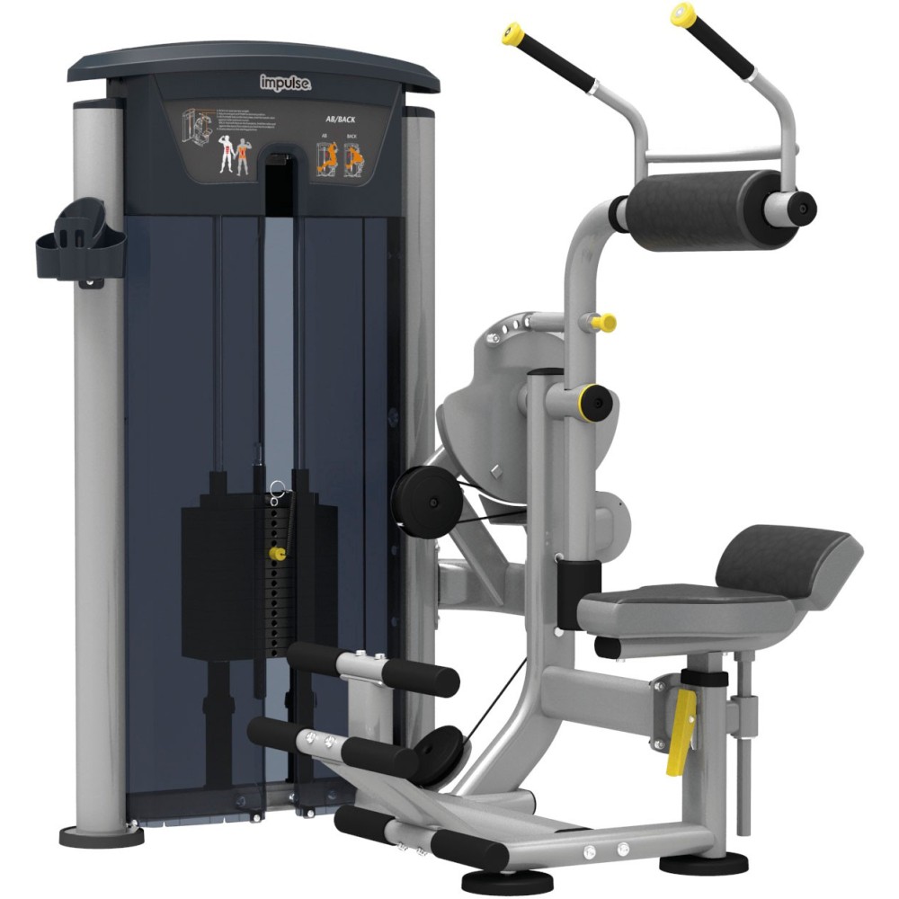 Μηχάνημα Κοιλιακών/Ραχιαίων Impulse Abdominal / Back Extension IT9534 (Ασημί)
