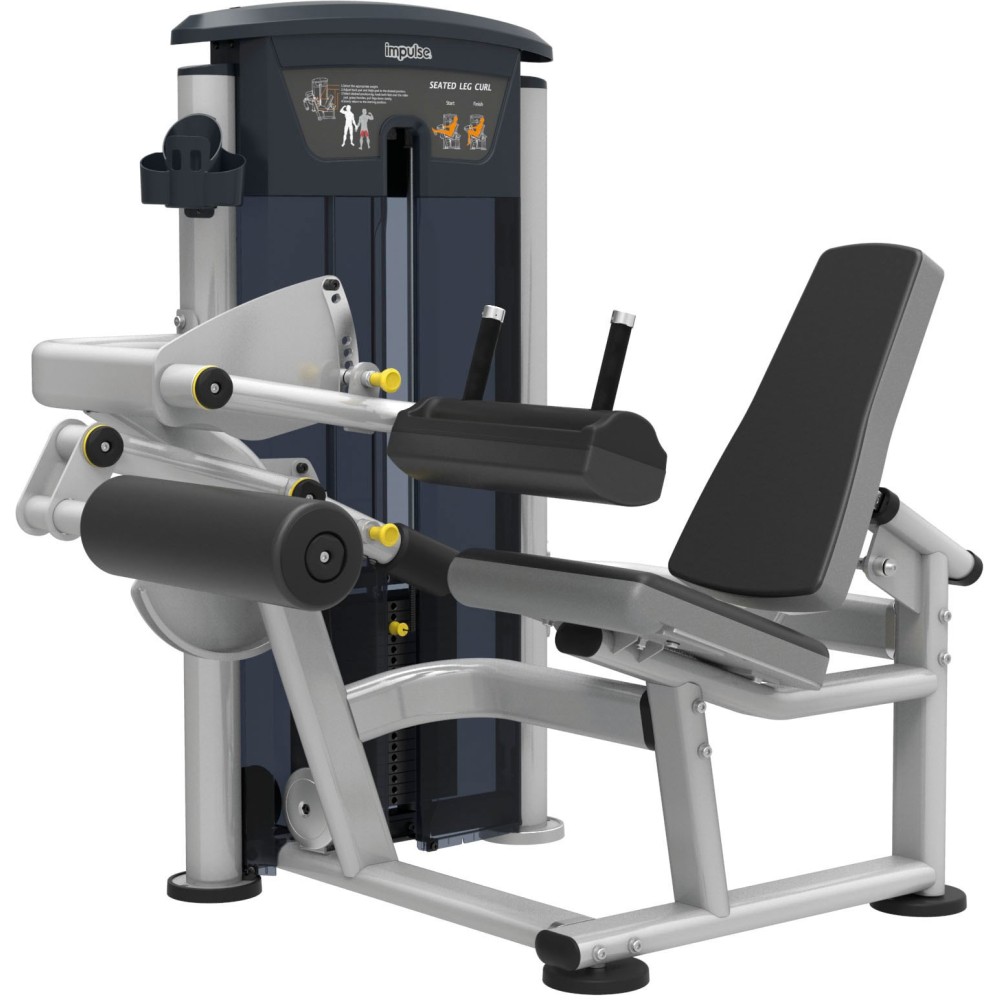 Μηχάνημα Κάμψης Ποδιών Impulse Seated Leg Curl IT9506 (Ασημί)
