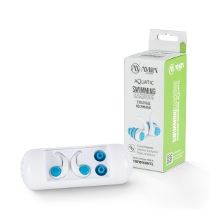 Ωτοασπίδες Κολύμβησης Swimming Earbuds Aquatic Amila 47046 (Μπλε-Λευκό)