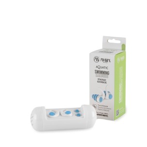 Ωτοασπίδες Κολύμβησης Swimming Earbuds Aquatic Amila 47046 (Μπλε-Λευκό)