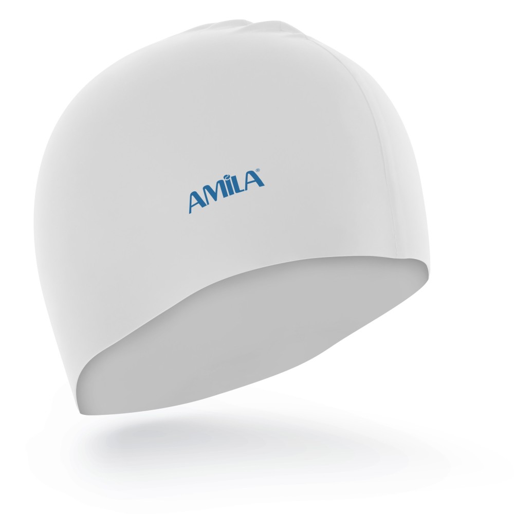 Σκουφάκι Κολύμβησης Amila Basic Λευκό 47000