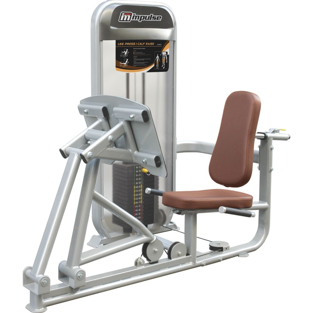 Μηχάνημα Εκτάσεων Ποδιών/Γαμπών Impulse Leg Press / Calf Raise PL9010 (Ασημί)