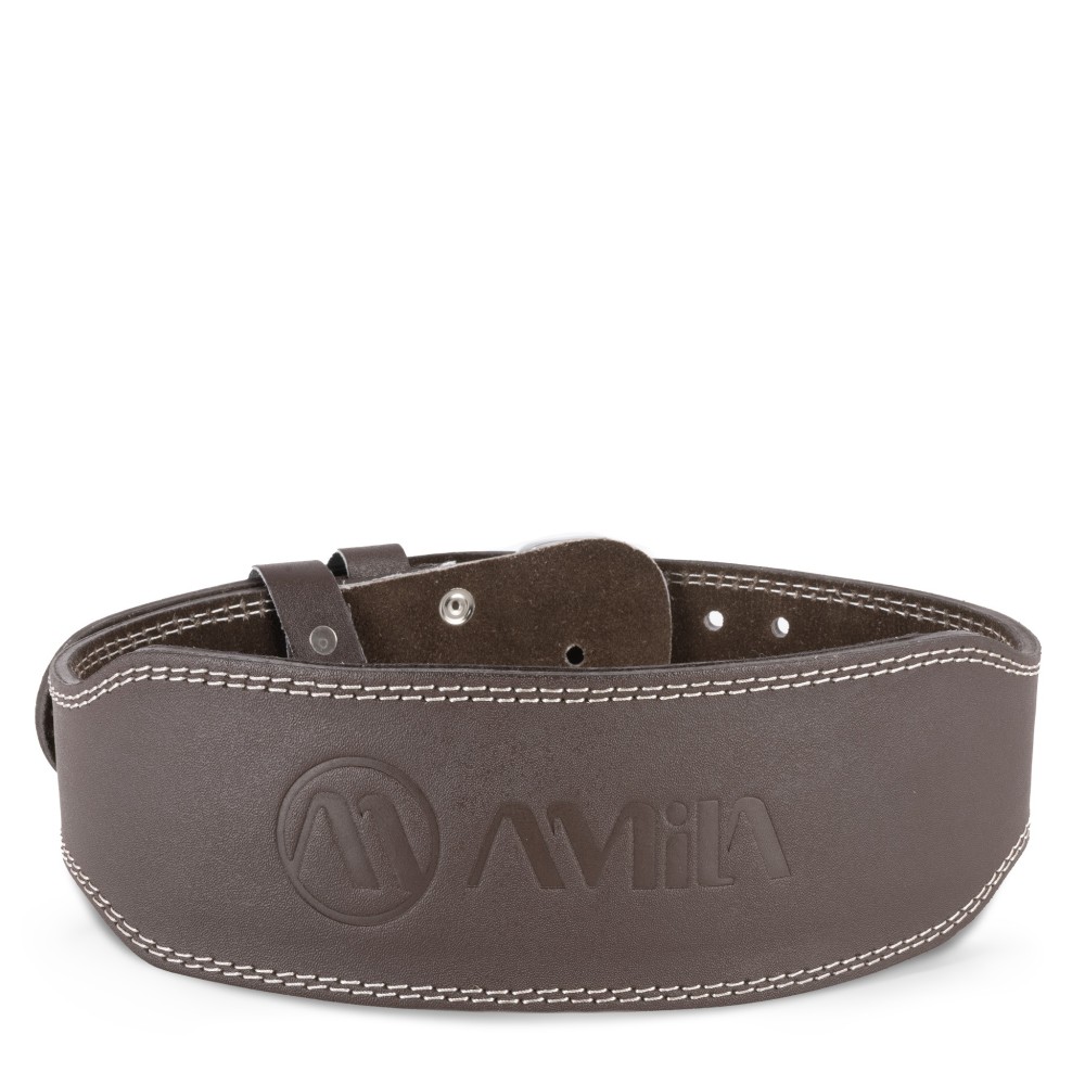 Ζώνη Άρσης Βαρών Amila Δερμάτινη Καφέ B Quality (Large) 94908