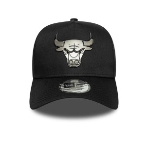 Αθλητικό Καπέλο NEW ERA Chicago Bulls NBA Metallic Black 9FORTY E-Frame Cap 60771869