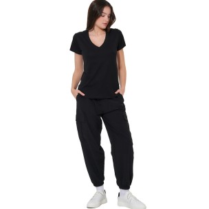 Γυναικείο Παντελόνι Body Action Women's Poly Stretch Cargo Pants 021623-01 (Black)