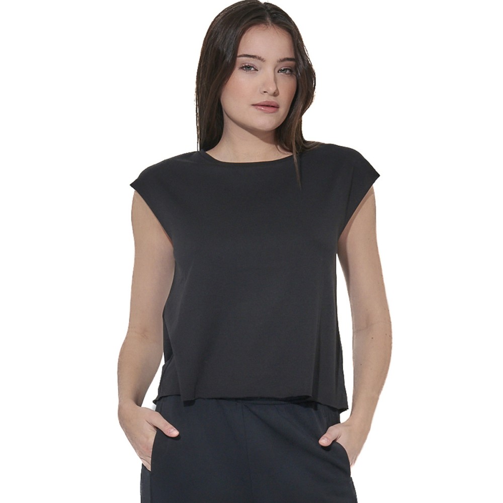 Γυναικείο Μπουστάκι Body Action Women's Modal Cropped Tank Top 041619-01 (Black)