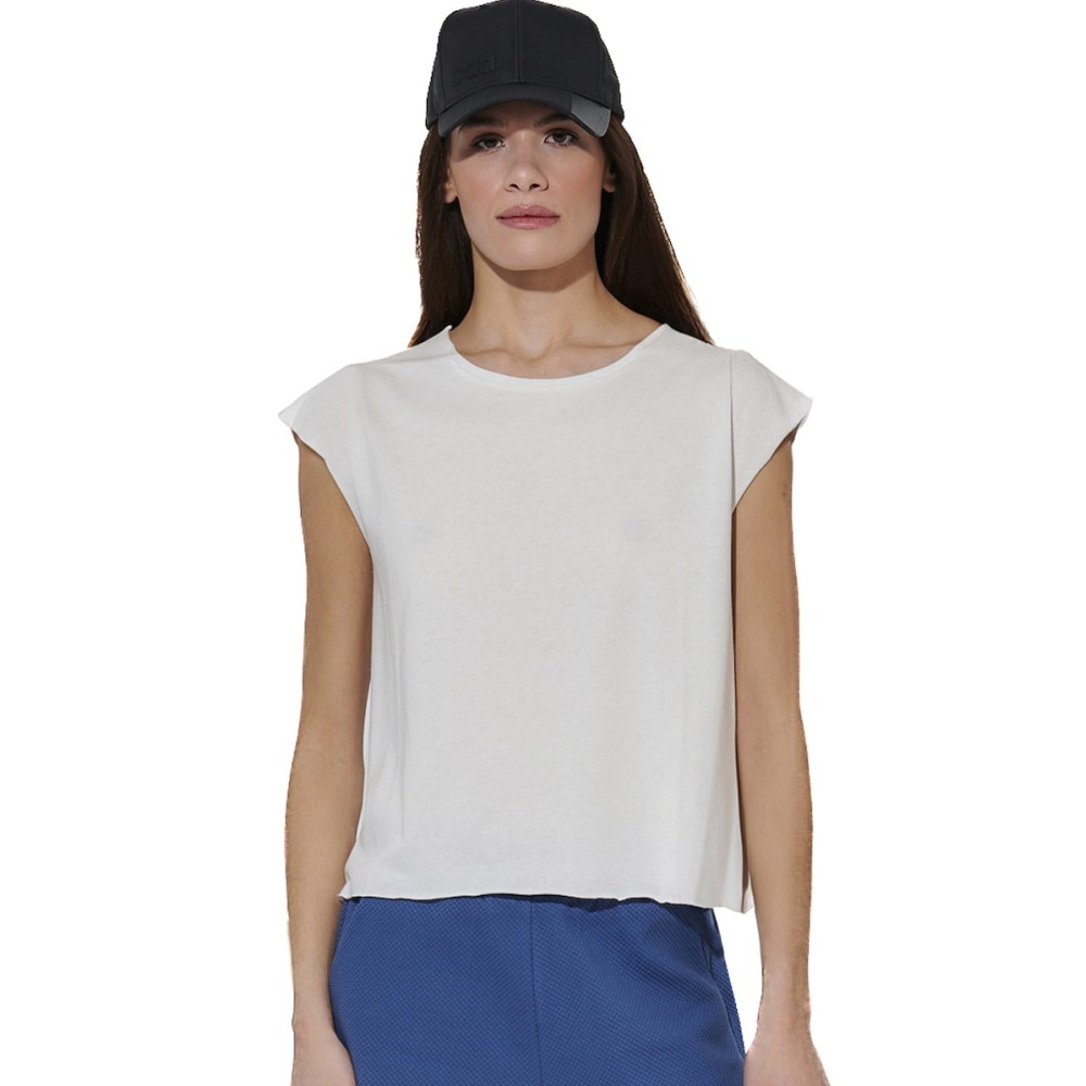 Γυναικείο Μπουστάκι Body Action Women's Modal Cropped Tank Top 041619-01 (White Alyssum)