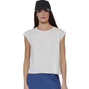 Γυναικείο Μπουστάκι Body Action Women's Modal Cropped Tank Top 041619-01 (White Alyssum)