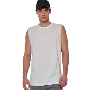 Ανδρικό T-Shirt Body Action Men's Modal Sleeveless Tee 043608-05A (White Alyssum)