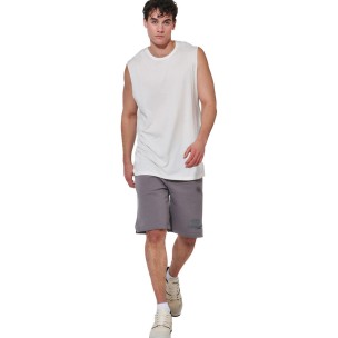 Ανδρικό T-Shirt Body Action Men's Modal Sleeveless Tee 043608-05A (White Alyssum)
