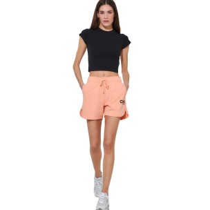 Γυναικείο T-Shirt Body Action Women's Cropped Stretch Jersey T-Shirt 051625-01 (Black)