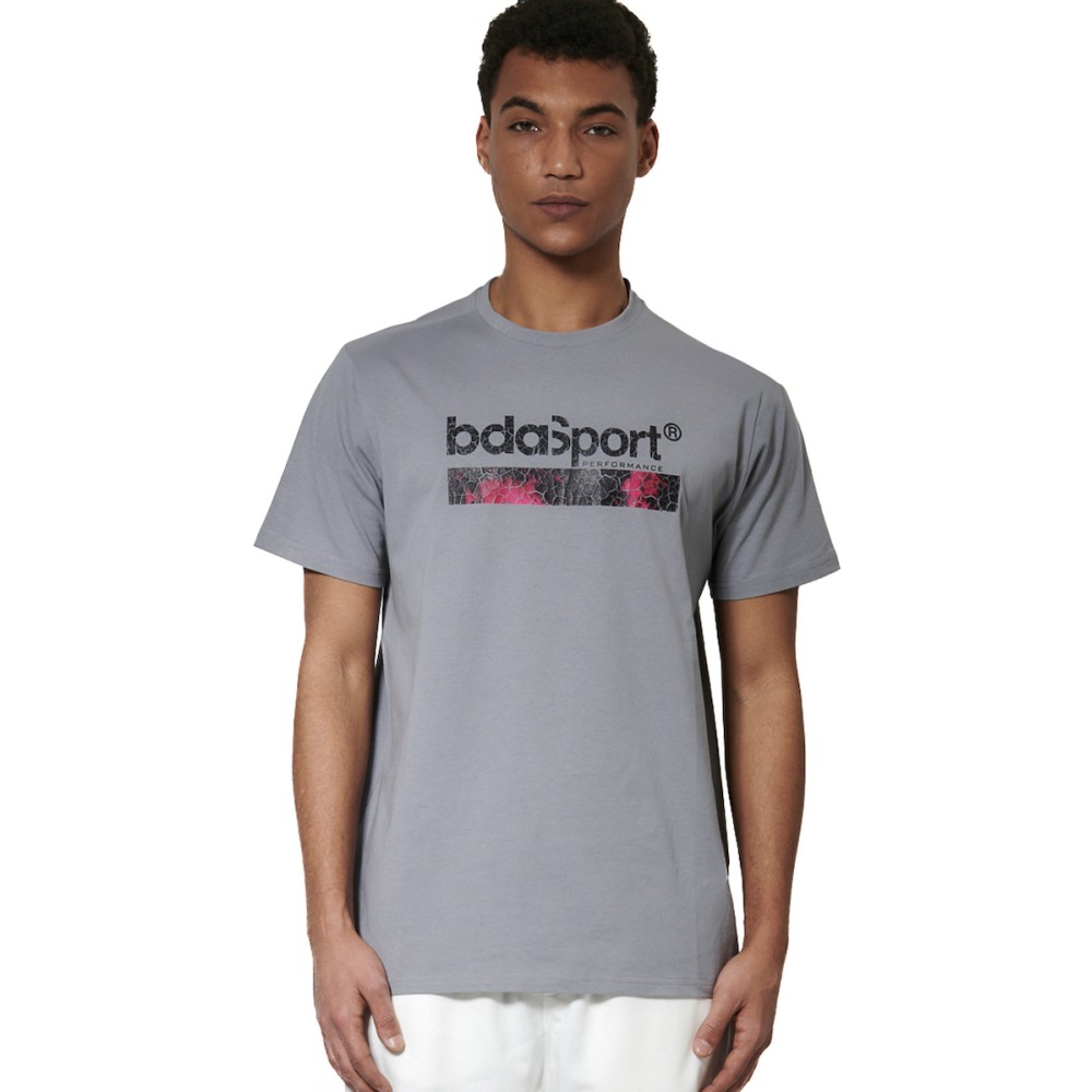 Ανδρικό T-Shirt Body Action Men's Logo T-Shirt 053616-03A (Silver Grey)