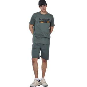 Ανδρικό T-Shirt Body Action Men's Logo T-Shirt 053616-07A (Balsam Green)