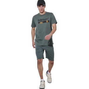 Ανδρικό T-Shirt Body Action Men's Logo T-Shirt 053616-07A (Balsam Green)