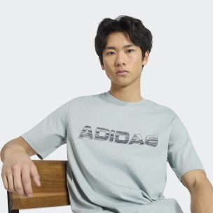 Ανδρικό T-Shirt Adidas Performance DISTRESSED LINEAR LOGO GRAPHIC T-SHIRT KR6193