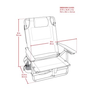 Καρέκλα Παραλίας 5 Θέσεων Tommy Bahama 141TB-2797