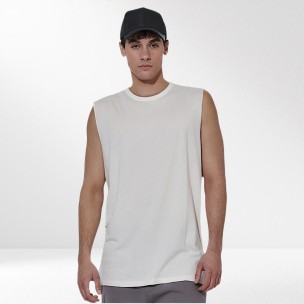 Ανδρικό T-Shirt Body Action Men's Modal Sleeveless Tee 043608-05A (White Alyssum)