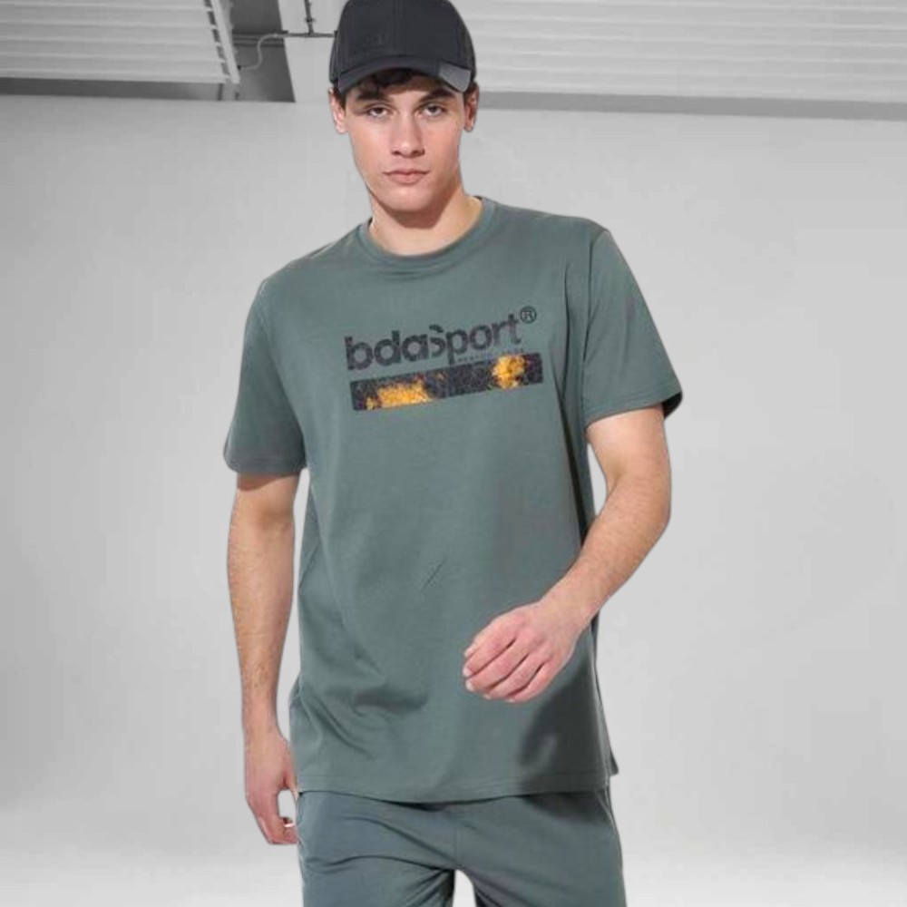 Ανδρικό T-Shirt Body Action Men's Logo T-Shirt 053616-07A (Balsam Green)