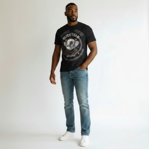 T-shirt "WARRIOR" (μαύρο) POWER SYSTEM PS 8004Β