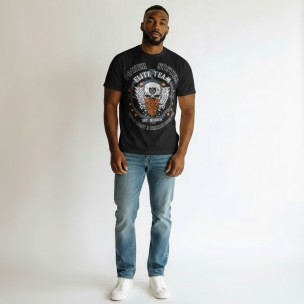 T-shirt "WARRIOR" (μαύρο) POWER SYSTEM PS 8004Β