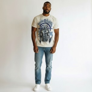 T-shirt "SPARTAN" (λευκό) POWER SYSTEM PS 5000W