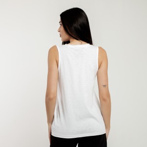 Γυναικείο T-Shirt Be:Nation Essentials Slub Sleeveless Tee 04112501-02 (White)