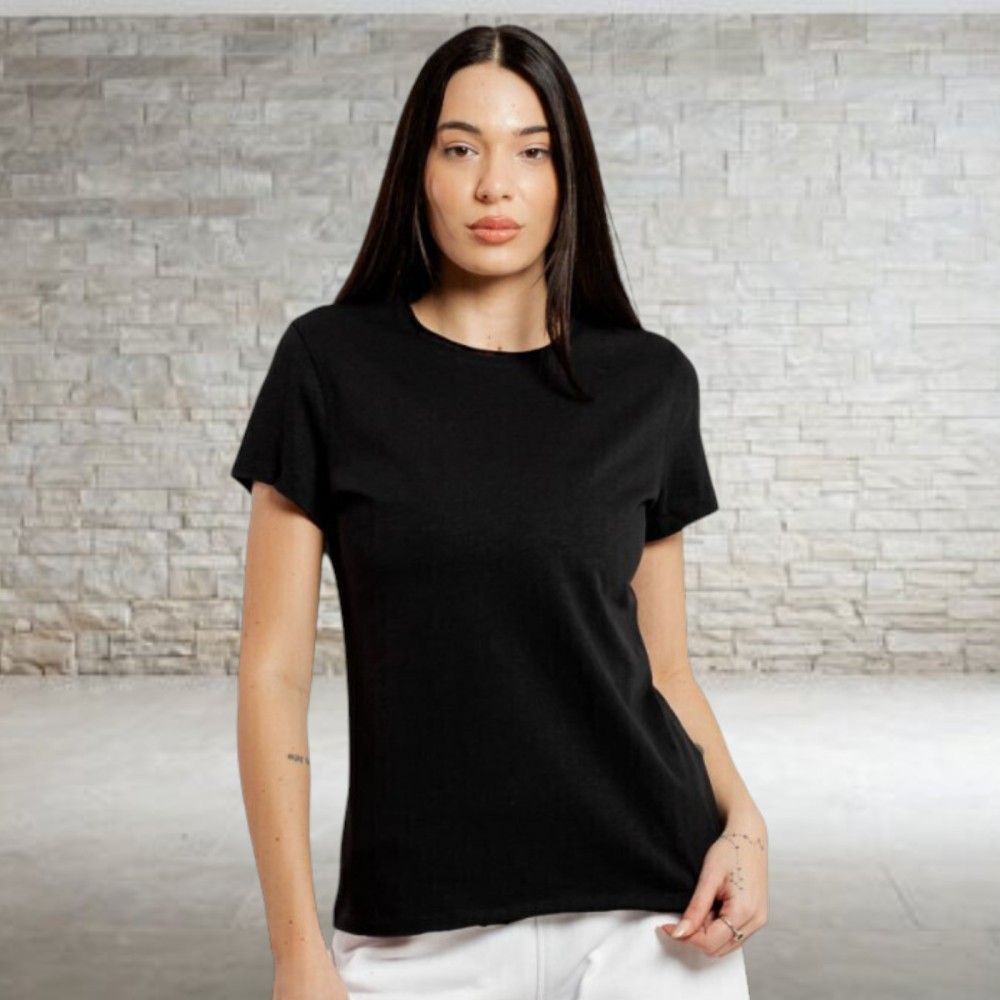 Γυναικείο T-Shirt Be:Nation Essentials Slub s/s Tee 05112502-01 (Black)