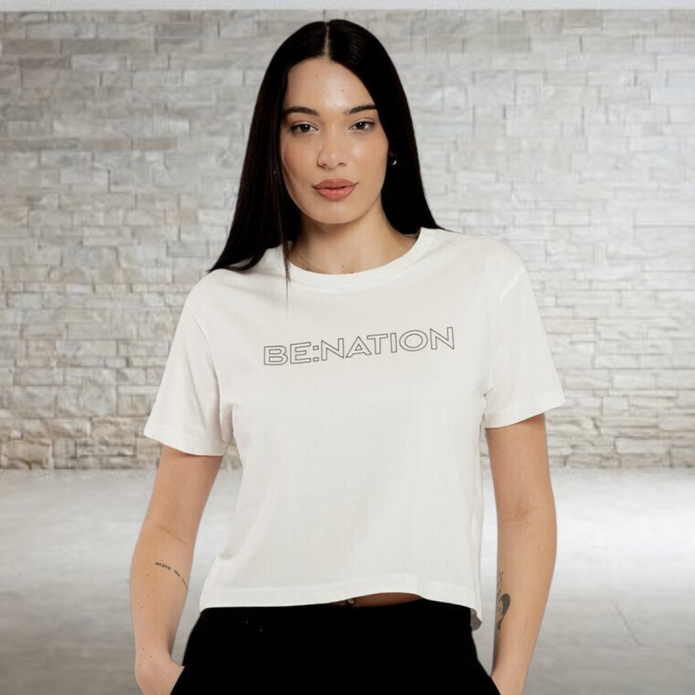 Γυναικείο T-Shirt Be:Nation S/S Crop Top 05112503-2A (Offwhite)