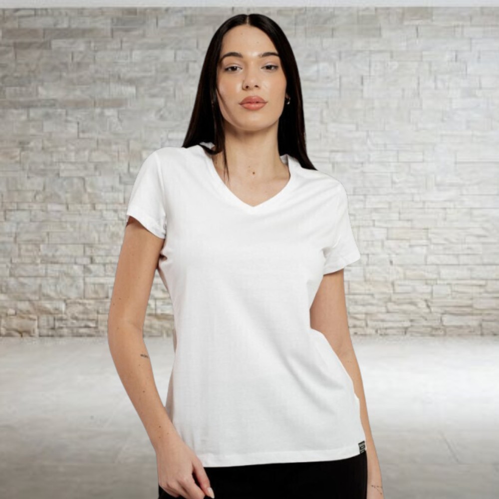 Γυναικείο T-Shirt Be:Nation Essentials V-Neck s/s Tee 05112508-02 (White)
