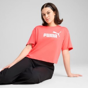 Γυναικεία κοντομάνικη μπλούζα Puma Women's Essentials Cropped No1 Logo Relaxed Tee 684972-24