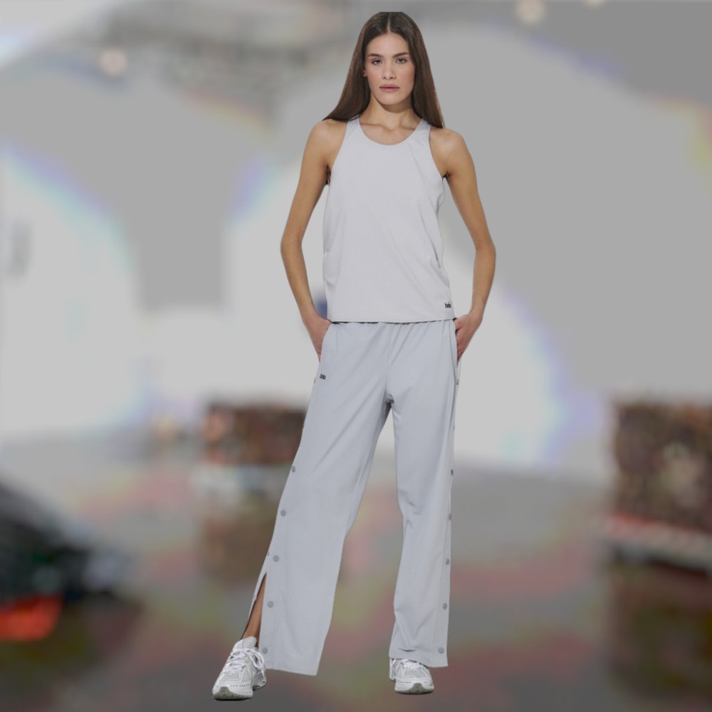 Γυναικείο Παντελόνι Body Action Women's Wide Leg Yoga Trousers 021626-01 (Light Grey)