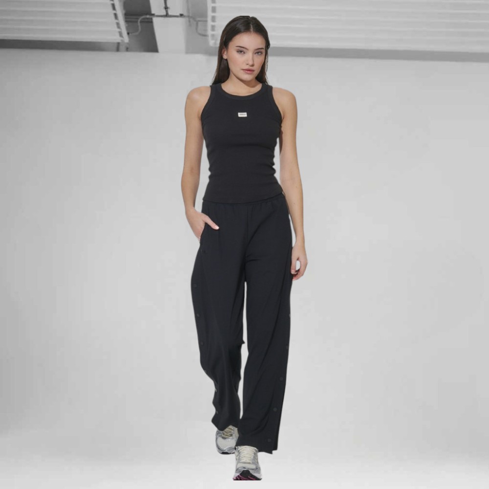 Γυναικείο Παντελόνι Body Action Women's Wide Leg Yoga Trousers 021626-01 (Black)