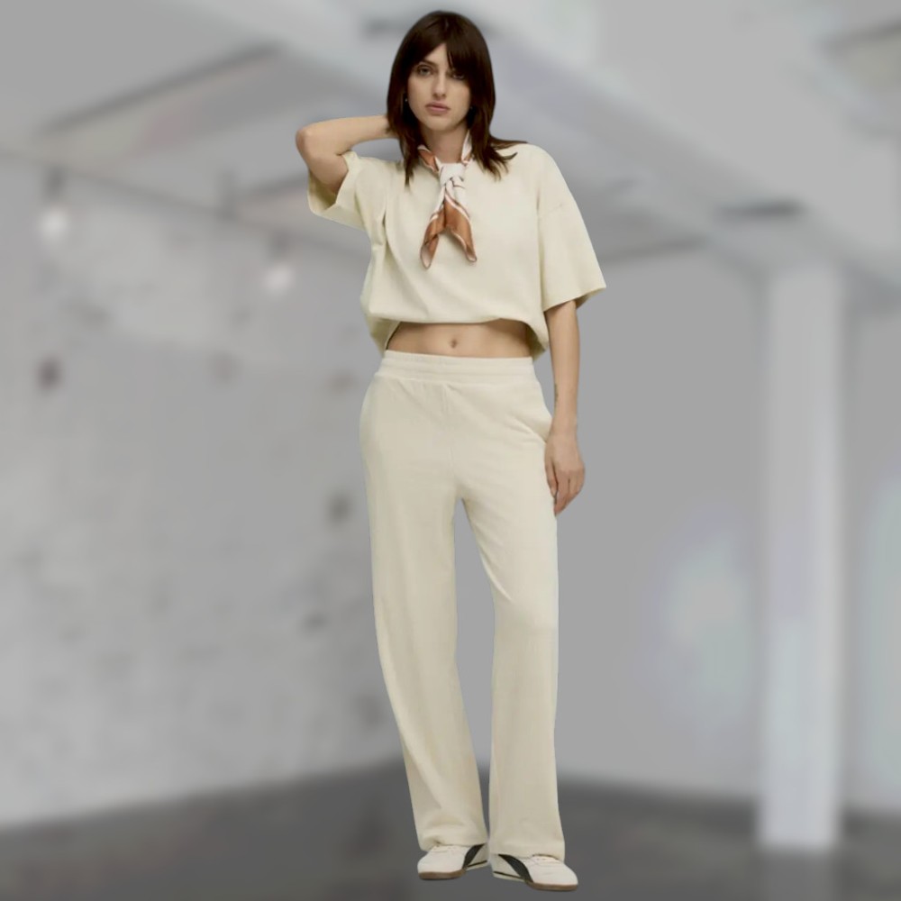 Γυναικείο Παντελόνι Φόρμας Puma Ess Elevated Velour Rib Straight Leg Pant 688108-87