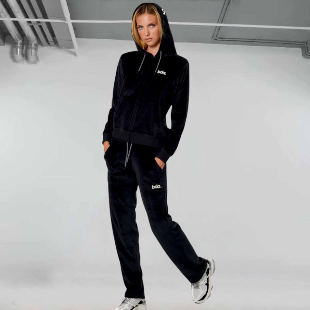 Γυναικείο Παντελόνι Φόρμας Body Action Women's Basic Velour Pants (Black)