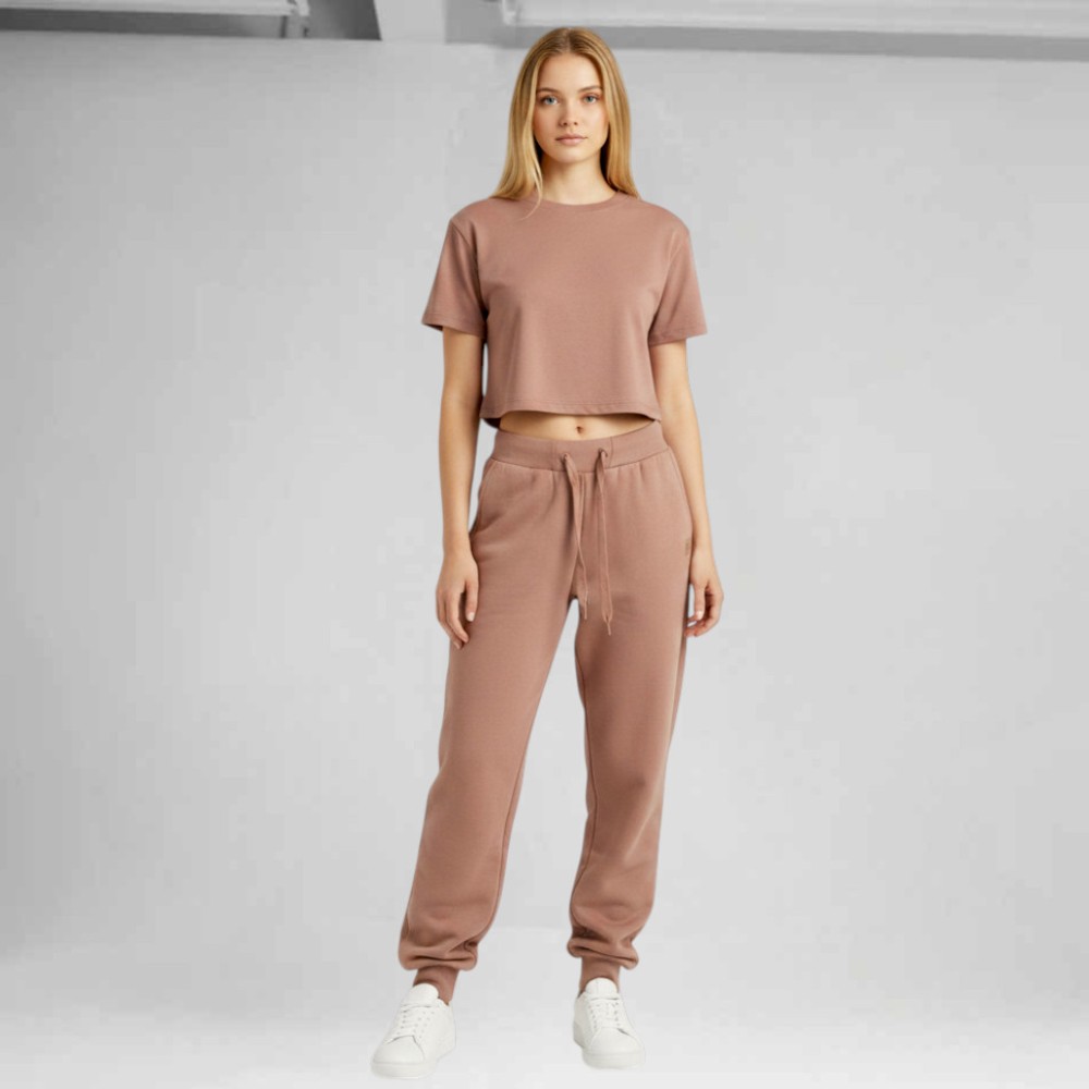Γυναικείο Παντελόνι Φόρμας Be Nation Carrot Pant With Rib Brown 02102207 14