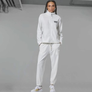 Γυναικείο Παντελόνι Φόρμας Body Action French Terry Velour Pants 021536-01 (Star White)