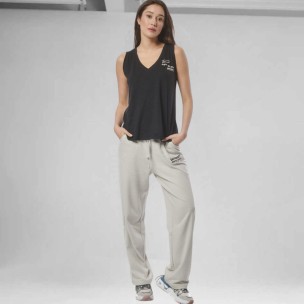 Γυναικείο Παντελόνι Φόρμας Body Action Women's Terry Wide Leg Jazz Pants 021435-03 Quiet Grey